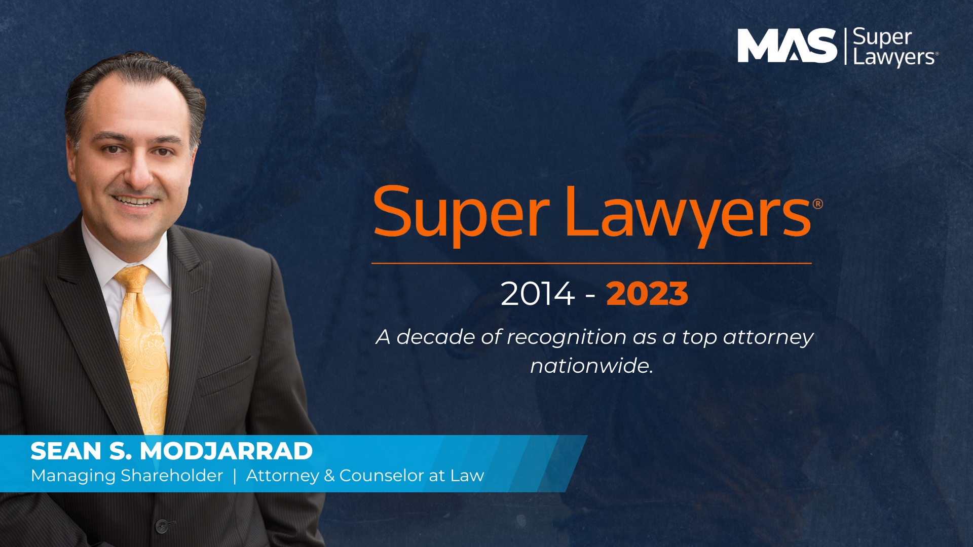 Super Lawyers Decade of Recognition 2014-2023